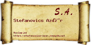 Stefanovics Azár névjegykártya